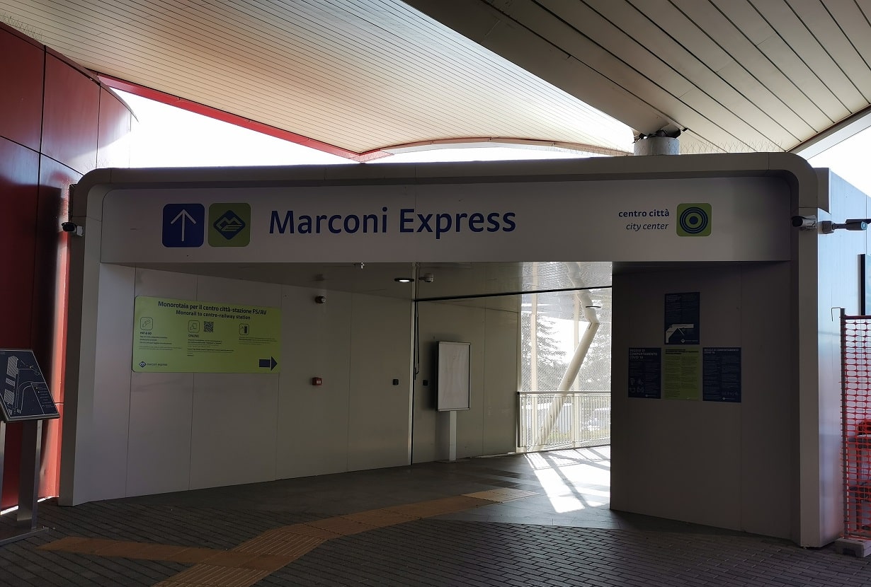 ボローニャ空港⇔ボローニャ中央駅を結ぶモノレール「Marconi Express（マルコーニ・エクスプレス）」の乗り場&乗り方を紹介